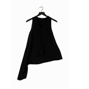 Kimberly Ovitz Black Asymmetrical Draped Top – XS